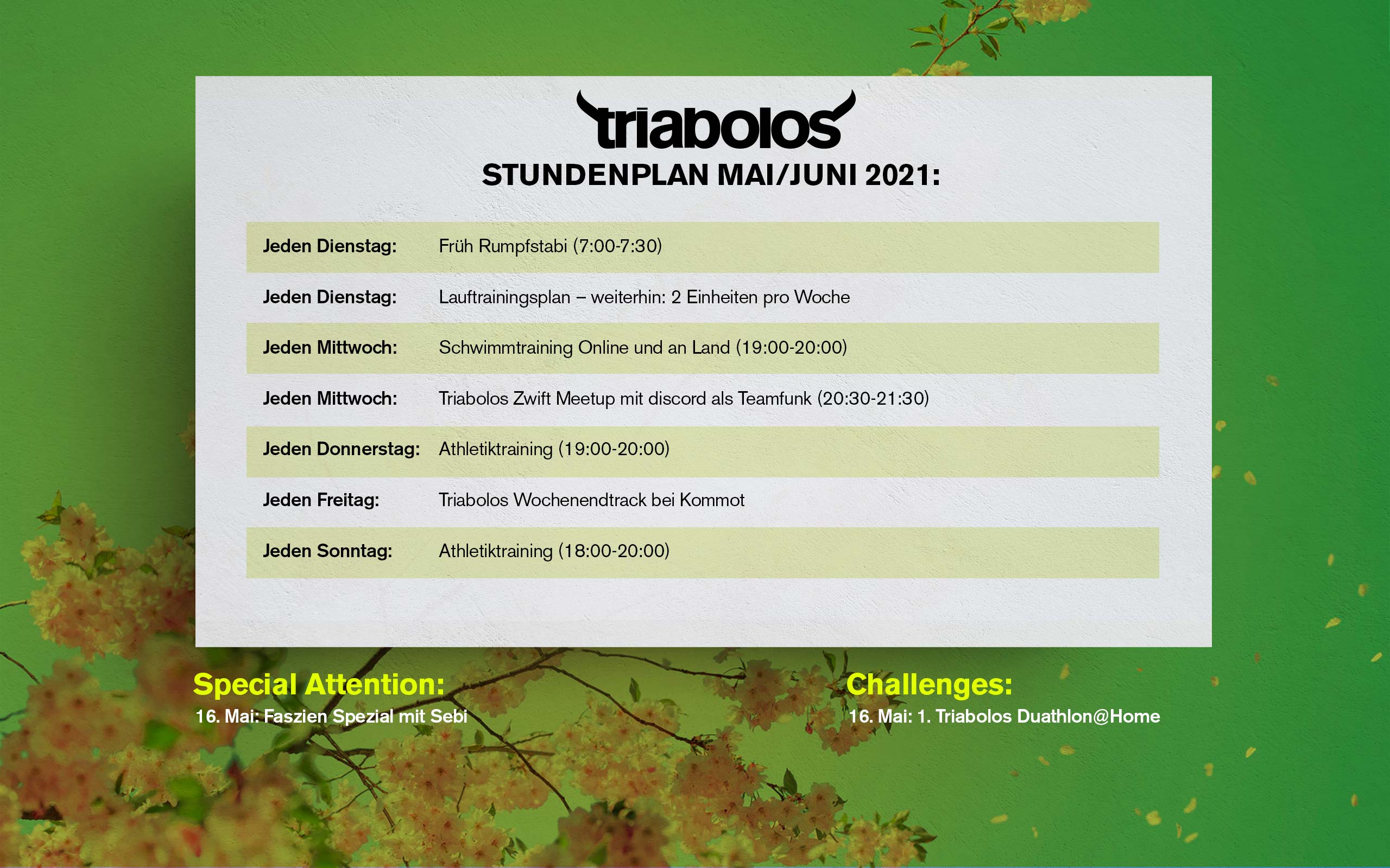 Mai juni stundenplan
